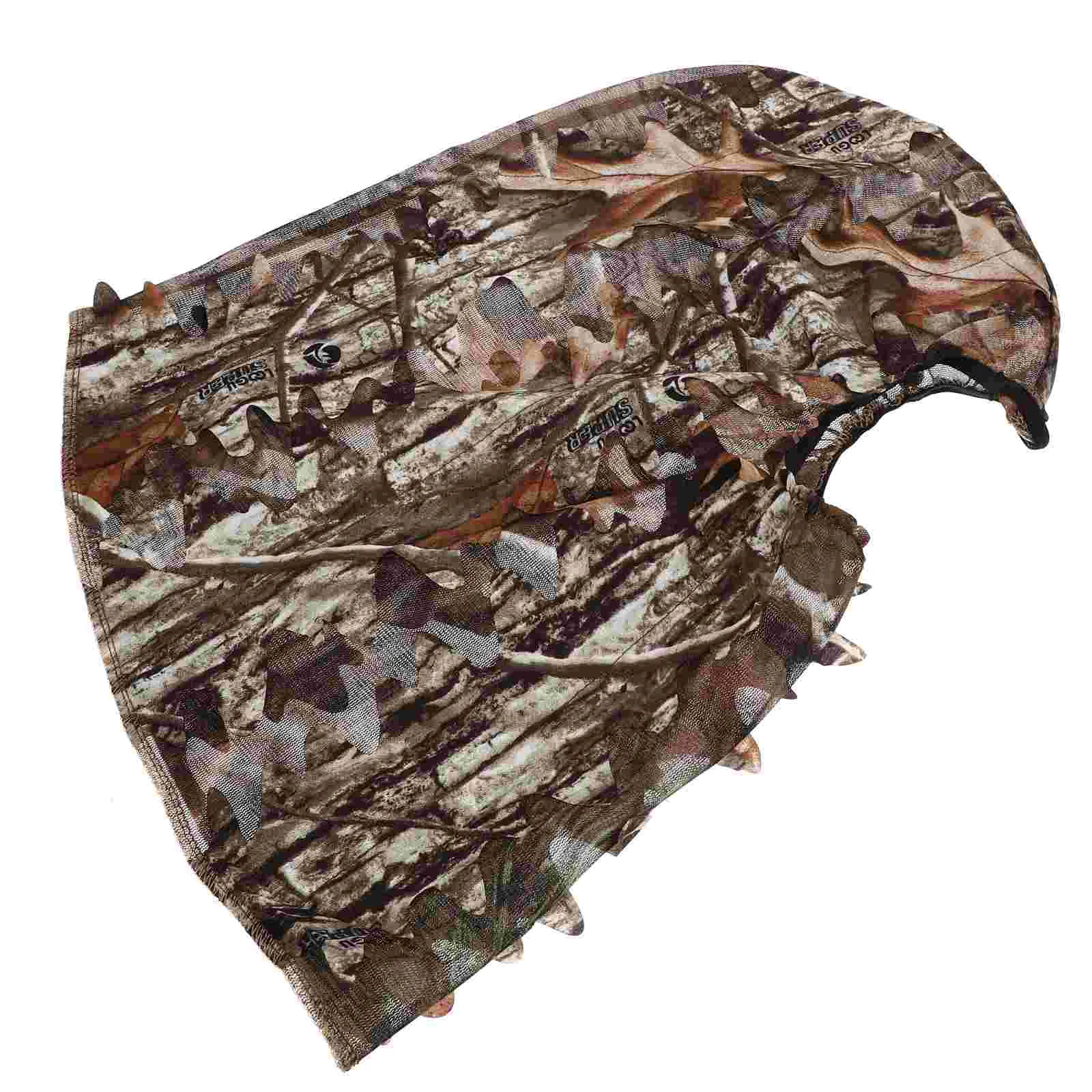 Камуфляжная тонкая секция дышащие листья 3D камуфляжная маска для лица охотничьи