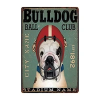 funny retro metal sign bulldog ball club vintage tin sign decoration bar cafe club wall plaque poster 8x12 inches