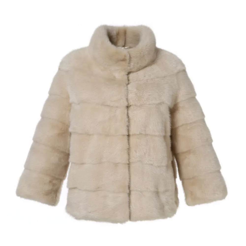 Luxury Natural Real Mink Fur Coat Women Commuting-Leisure Short Real Mink Fur Jacket Women Winter Ladies Real Fur Coat Casacos