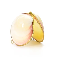phnom penh embedded natural pink clam shell jewelry charm necklace earring ring pendant box gift display utensils