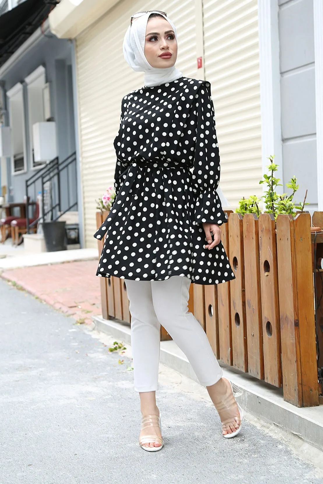MDI Polka Dot Tunic-Black