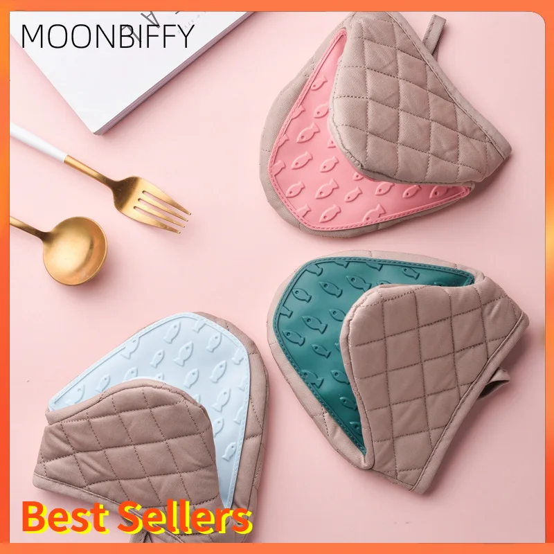 

One Piece Silicone Anti-scalding Oven Gloves Mitts Kitchen Silicone Gloves Tray Dish Bowl Holder Baking Insulation Hand Clip