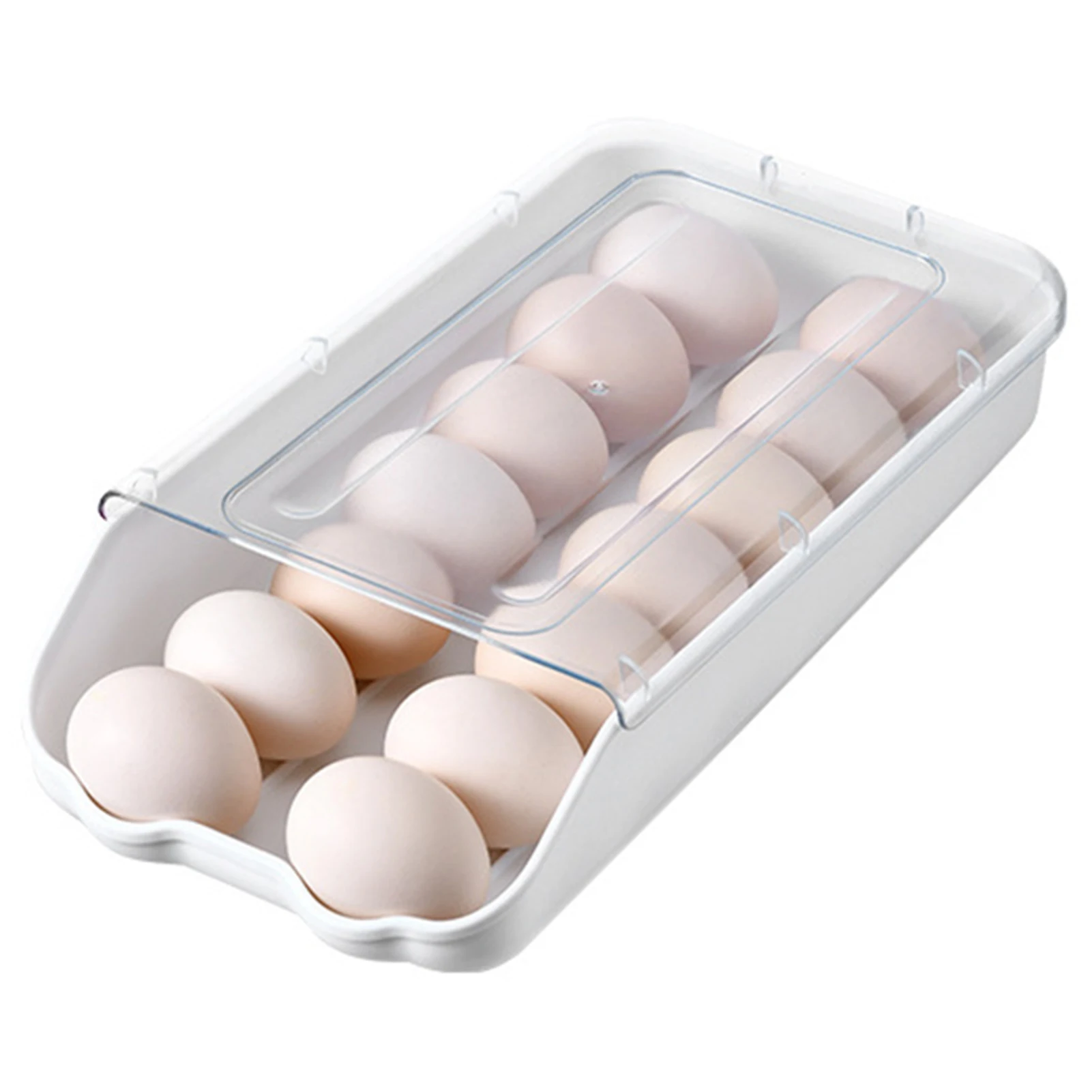 

Egg Storage Box Automatic Rolling Egg Box Slide Design Fresh-Keeping Box Egg Storage Box Household Home Storage for Home