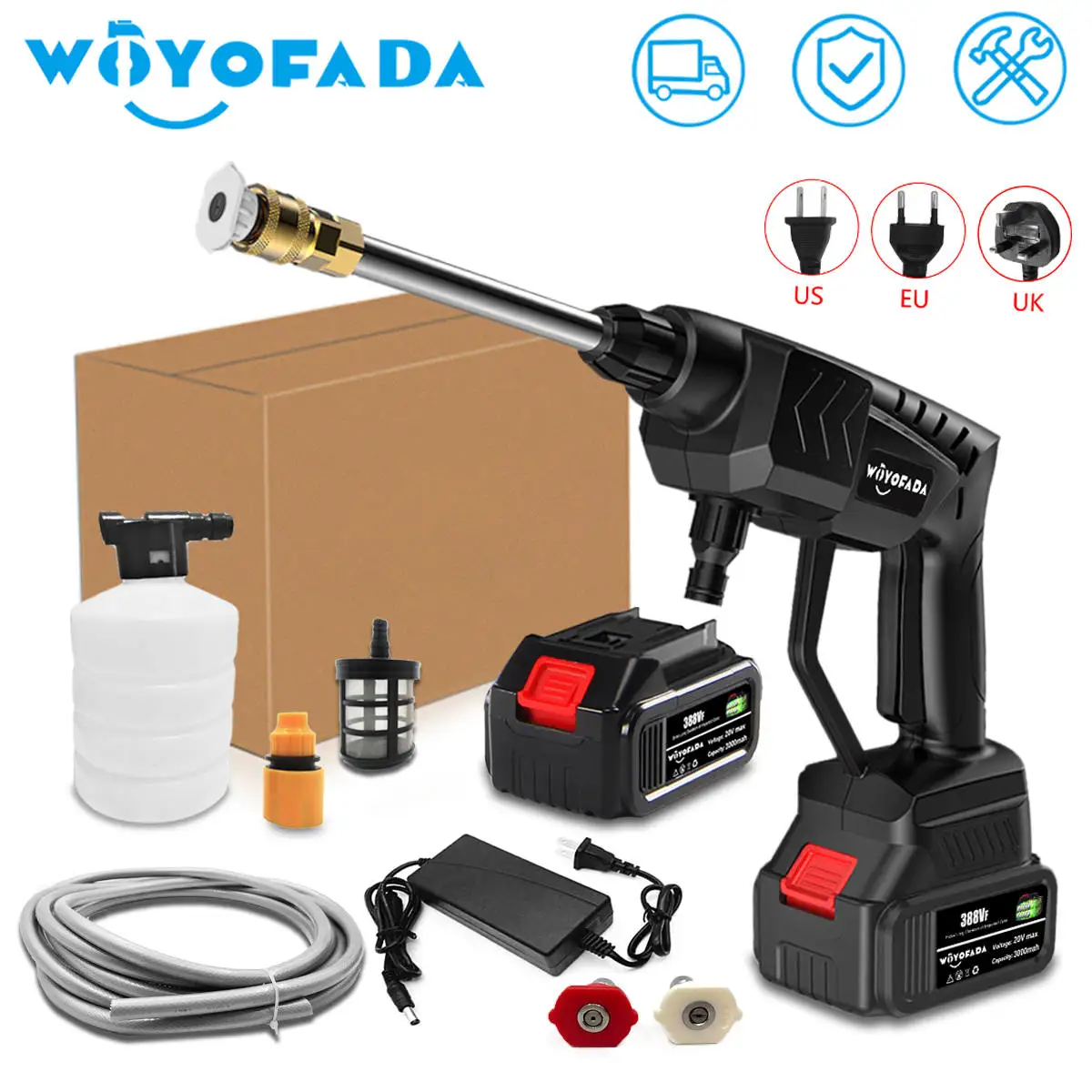 

Cordless High Pressure Washer Spray Water Gun Car Wash Pressure Water Nozzle Cleaning Machine for Makita 18V Battery