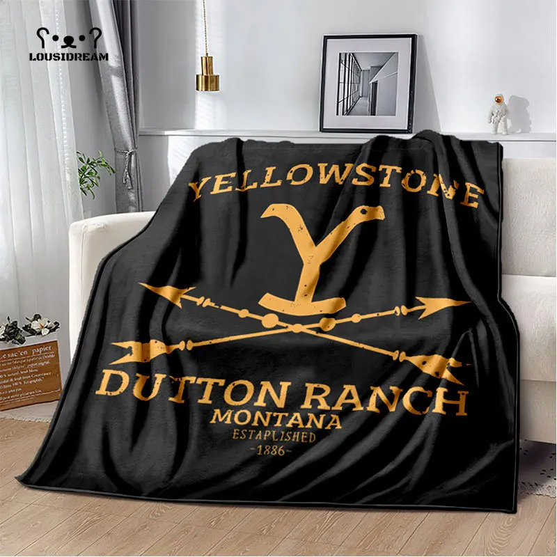 

Classic Tv Show Series Yellowstone Dutton Ranch Flannel Blanket Cowboy Throw Blanket Bed Blanket Sofa Cover Bedspread Fans Gift