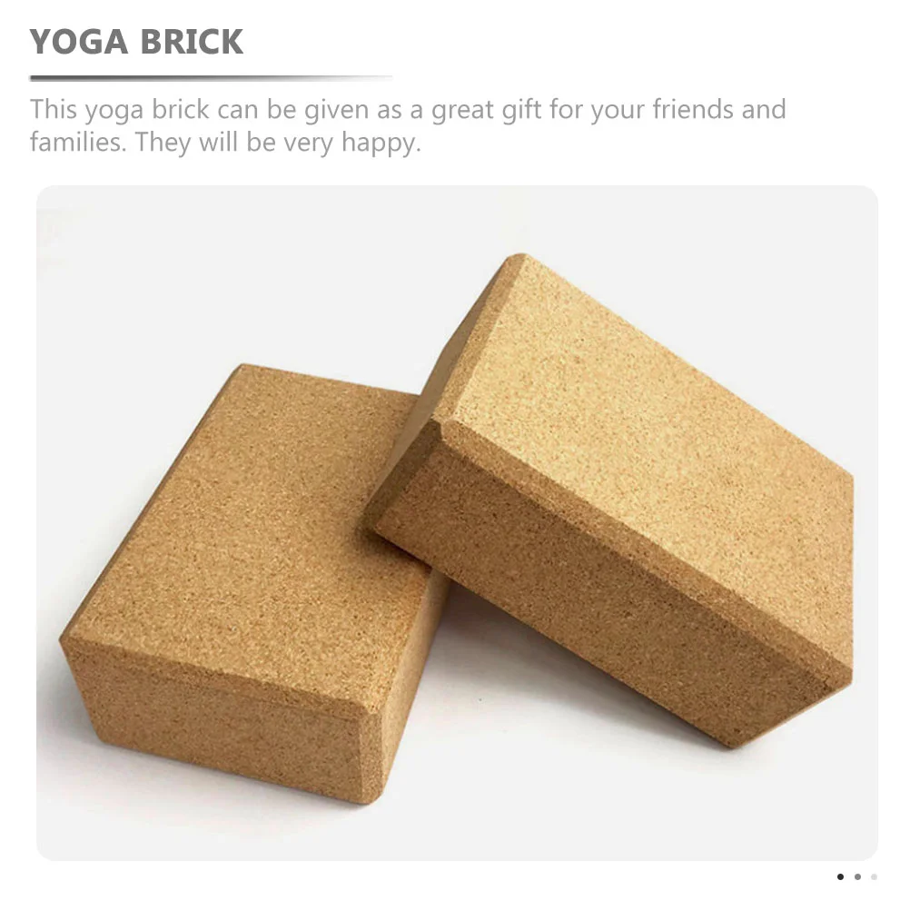 

Cork Yoga Block High Density Training Supply Brick Dancers Mat Bricks Fitness Natural Oak Dancing Nonslip Used Miss Tools