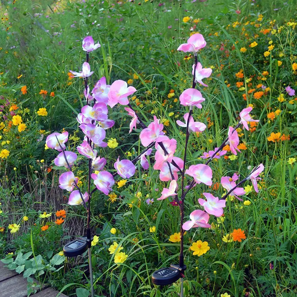 

Светодиодный садовый светильник на солнечной батарее K8u8, уличный светодиодный светильник с изображением роз, ландшафта, двора, лилии, орхид...