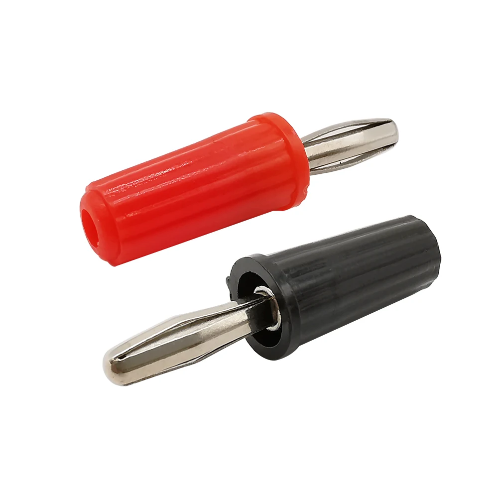 

2 шт. 4 мм Короткий разъем типа банан, пластиковый корпус, стерео, банановая вилка, усилитель звука, динамик, двухканальный адаптер для наушни...