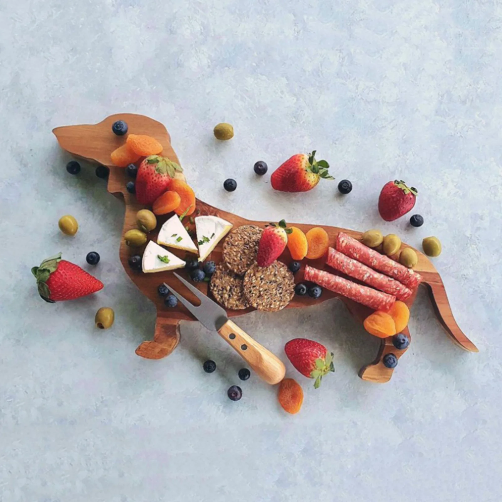 

Деревянная обеденная тарелка, Забавный поднос в форме таксы для подачи еды, рождественские подарки, подносы для хранения сухофруктов, украш...