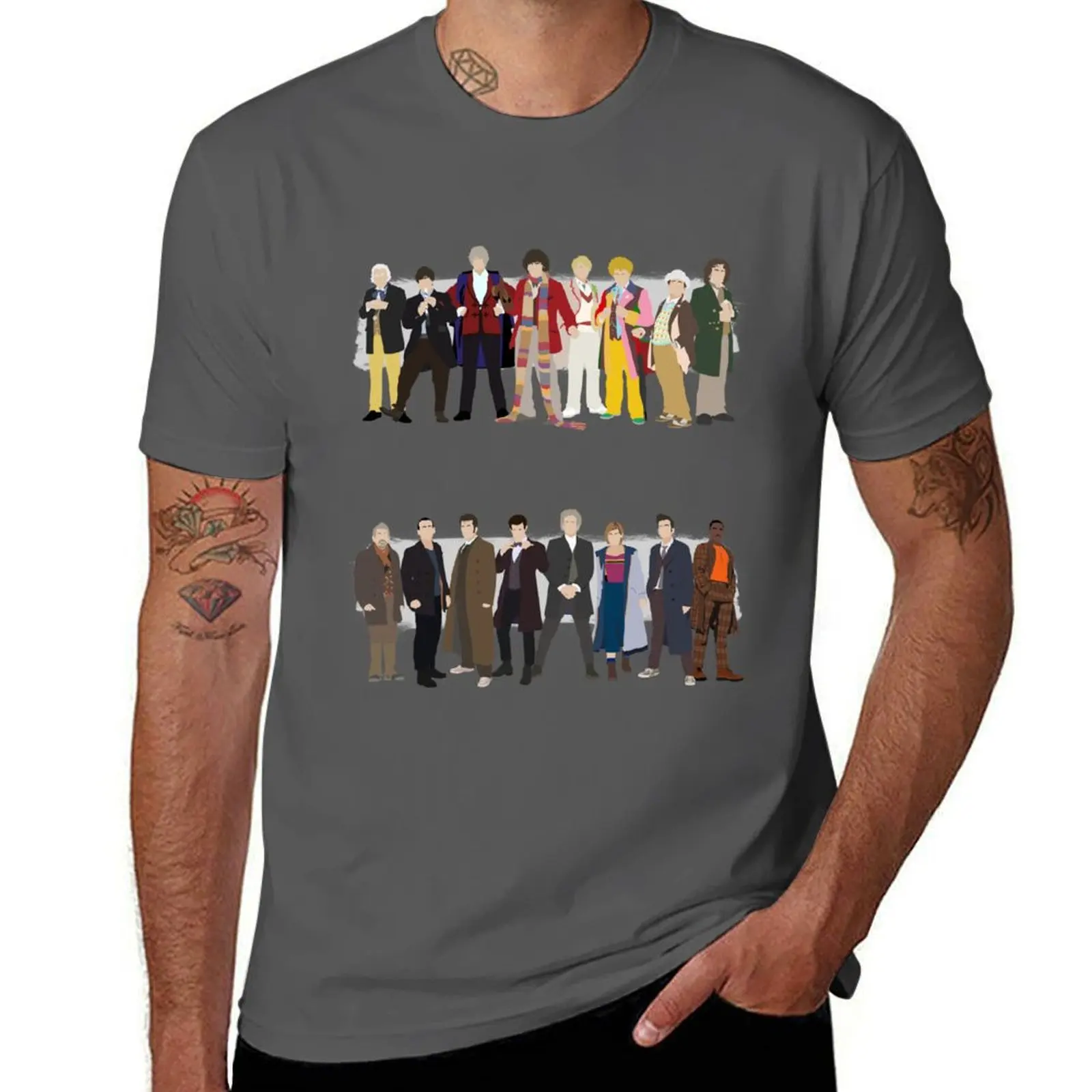 Фото Футболка The 15 Doctors, мужская хлопковая футболка для мужчин, хлопковая забавная черная хлопковая футболка, простая мужская упаковка, футболка №1