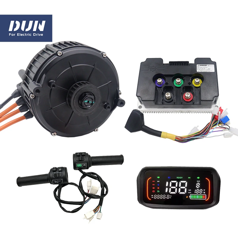 

QS165 5000W 90KPH Бесщеточный двигатель среднего привода PMSM с контроллером V2 FarDriver ND72450 N7 и дроссельной заслонкой T08 для светового велосипеда