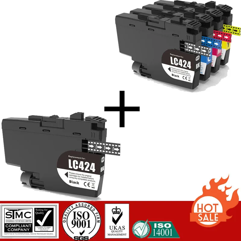 Совместимый картридж Brother для LC424 LC-424 костюм DCP-J1200W DCP-J1200WE