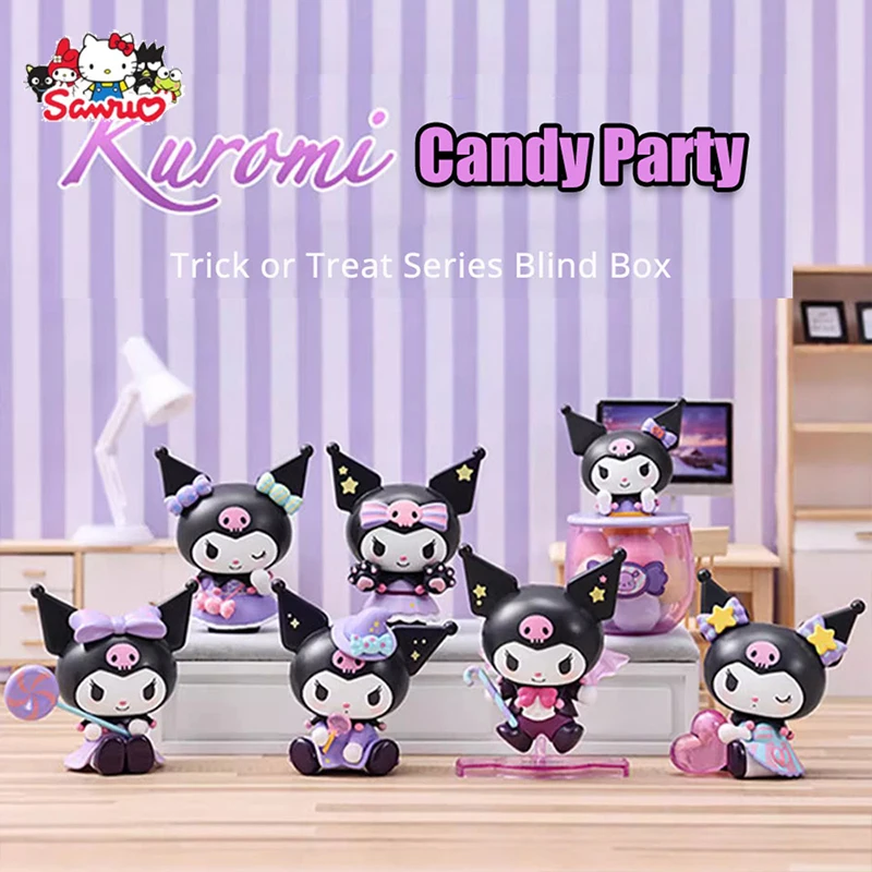 

Genuine Sanrio Kuromi Serios Anime Figures Kawaii Action Figure Halloween Dolls Model Toys Desktop Ornament Decoration For Gifts