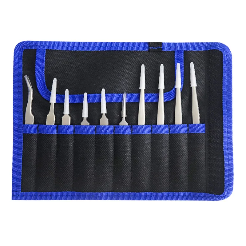 Загнутый Прямой пинцет защитный чехол для хранения пластиковый набор военных