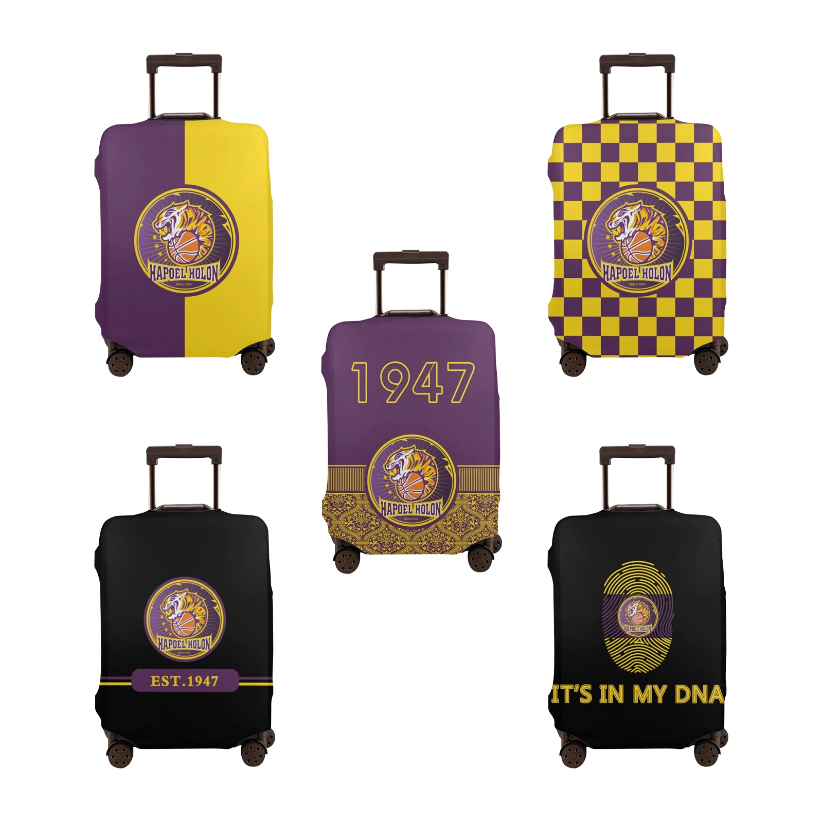 

Israel Hapoel Holon Bc Travel Luggage Cover Suitcase Protector Washable Baggage Covers Fits 18-32 Inch Luggage