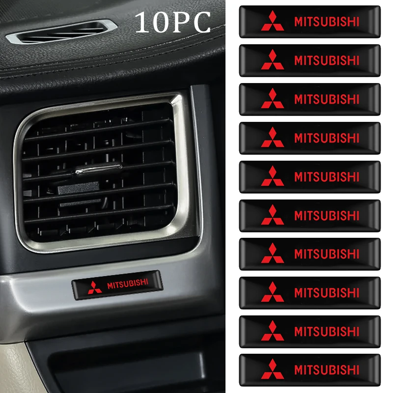 

10/20PCS 3D Sticker Epoxy Car Decoration Emblem Badge Fashion Decal For Mitsubishi ASX Lancer Pajero Outlander L200 EVO Lancer