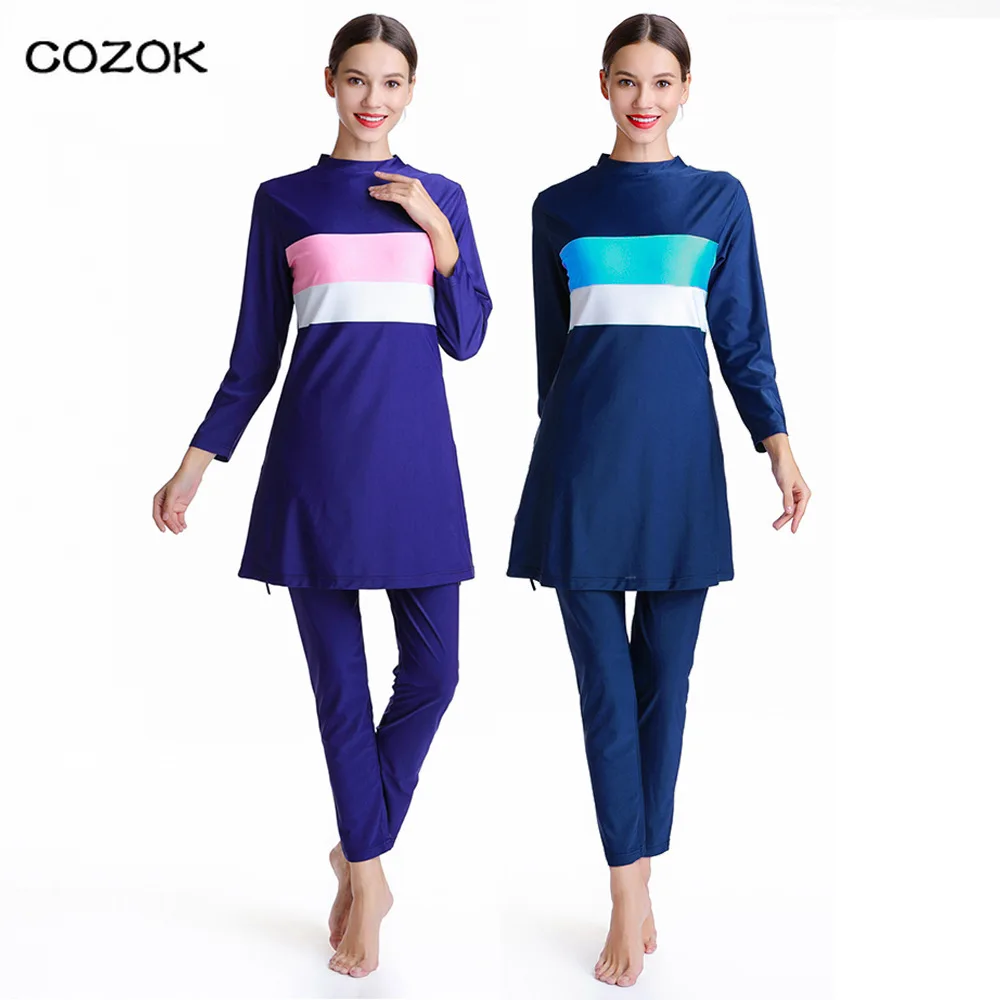 

Slim High Elasticity Three-piece Swimsuit Set Women Muslim Cloths for Swimming Hijab Swimwear Islamic Swimsuit Burbuka
