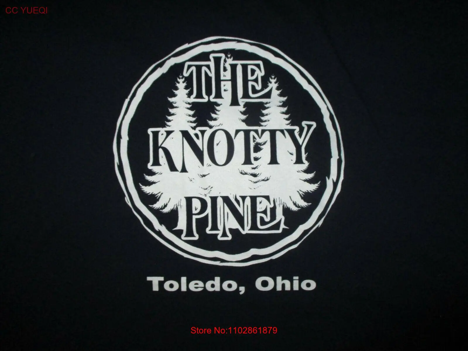 ФУТБОЛКА KNOTTY PINE Bar Toledo Ohio Tree Logo Lewis Avenue Blue Adult XL