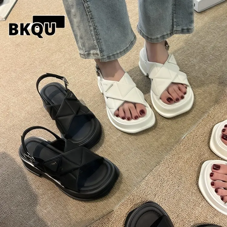 

Сандалии женские на платформе, босоножки на танкетке, высокий каблук, спортивные туфли в римском стиле, пикантные, лето 2022