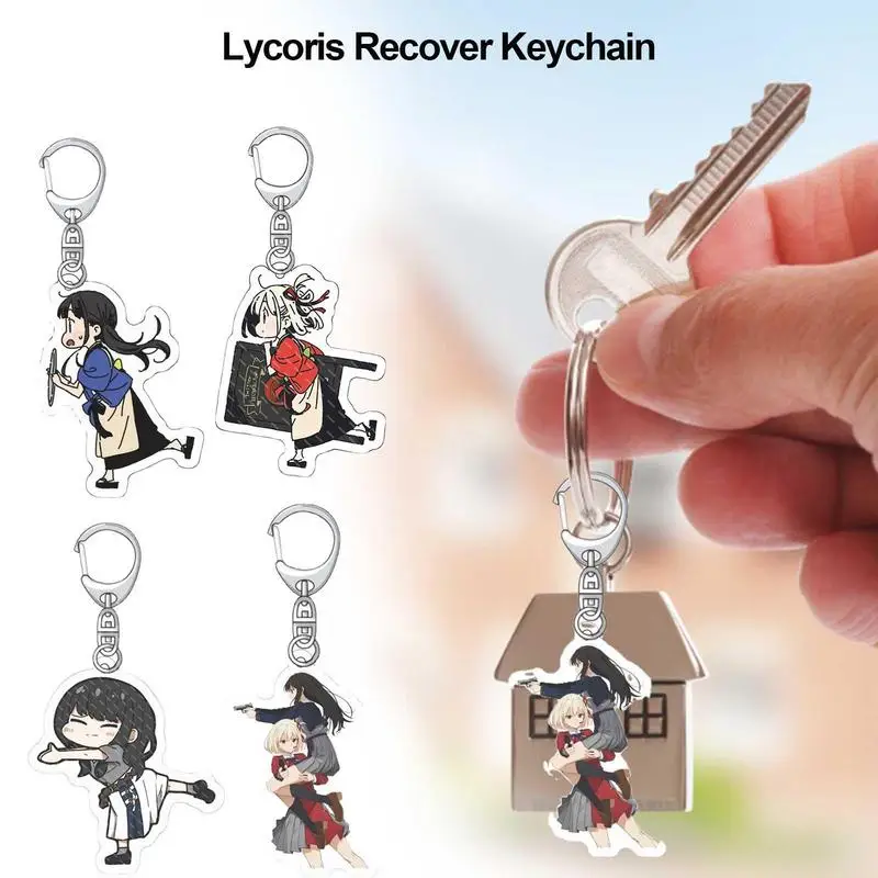 

Милые Мультяшные аниме Lycoris Recoil Cosplay акриловые брелки nishikier Chisato Takina Inoue Mizuki nakarella подарки для фанатов брелок