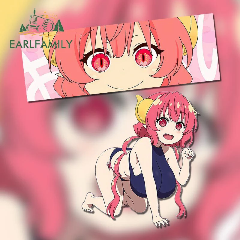 

EARLFAMILY 13 см, наклейки на автомобиль ируру Slap, Сексуальная аниме наклейка на багажник, доска для серфинга, водонепроницаемая защита от солнца