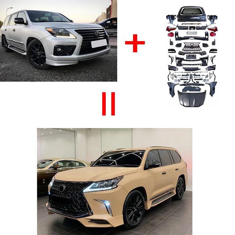 Комплект для кузова автомобиля решетка переднего бампера Lexus LX570 2008-2016 обновление
