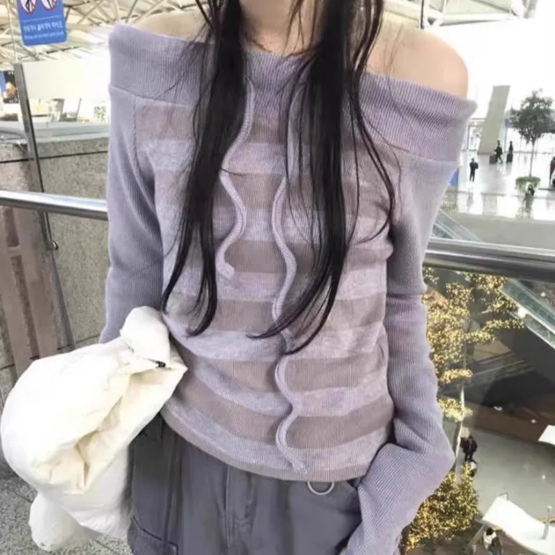 Женская одежда с открытыми плечами и шнурком женская контрастного цвета в