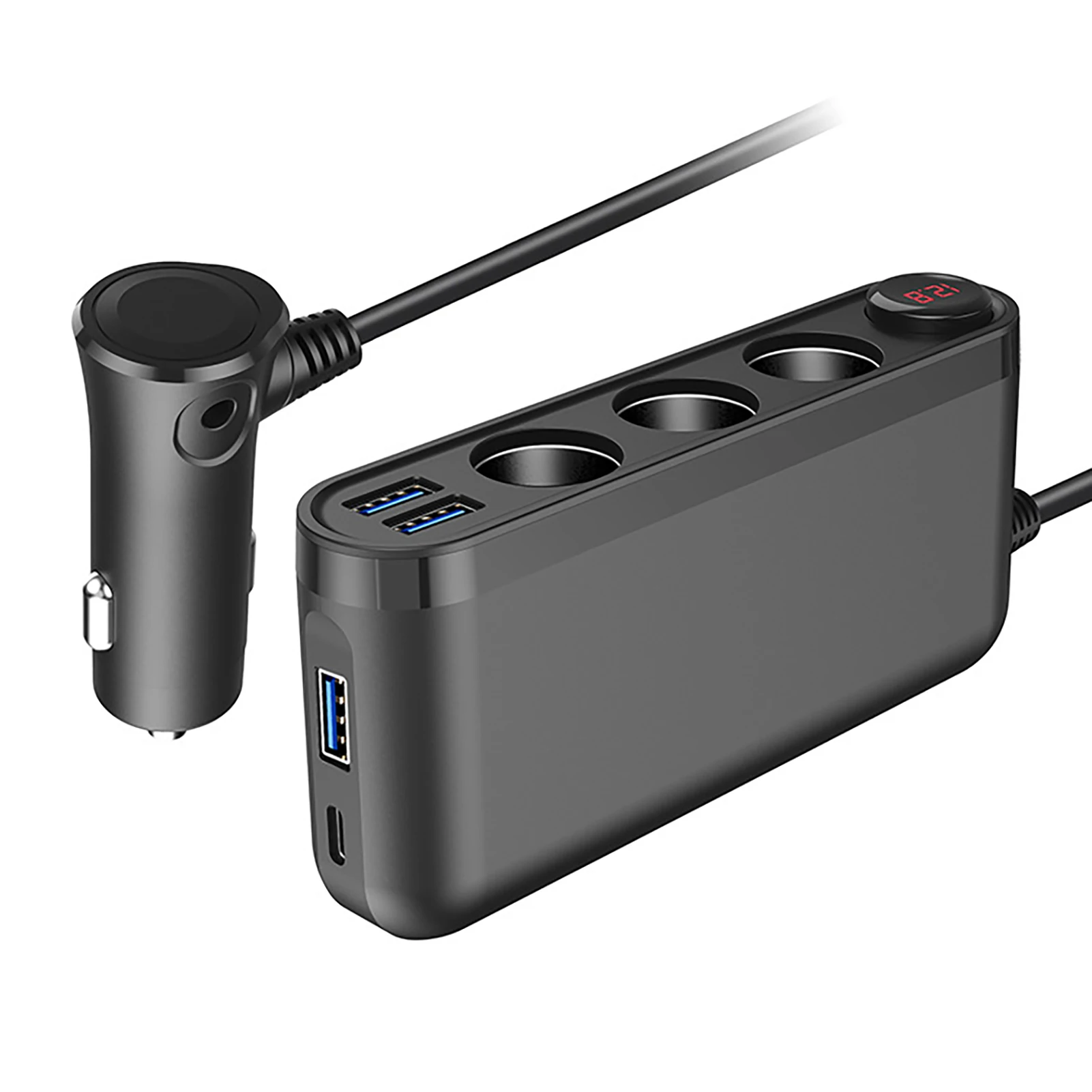 

Адаптер быстрой зарядки 12-24 В, 3 USB, 120 Вт