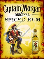 captain morgan original spiced rum retro metal tin wall signplaque gift wall bar pub man cave