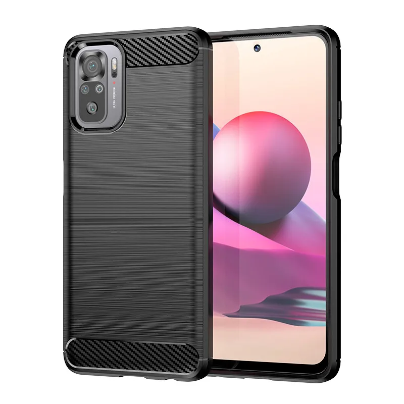 For POCO M5s Case For Xiaomi POCO M5s Cover 6.43 Inch inch Carbon Fiber Shockproof Silicone Bumper For Xiaomi POCO M5s Global