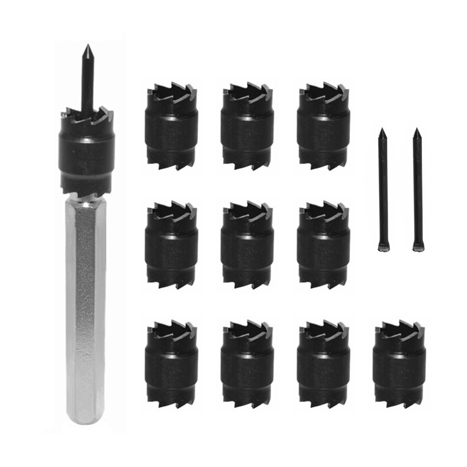 

13pcs Hex Metal Hole Combination Accessories 3/8" HSS Double Sided Spot Weld Cutter Set Drill Bits Remover Sheet Durable Rotary