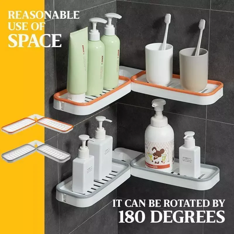 

Corner Punch-Free Rack Shampoo Storage Rack Holder with Suction Cup Bathroom Shelves Bathroom Accessories Dropshipping