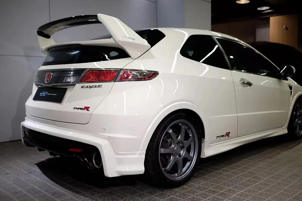 Передний и задний бампер Mugen style из стекловолокна для HONDA Civic type-R FN2
