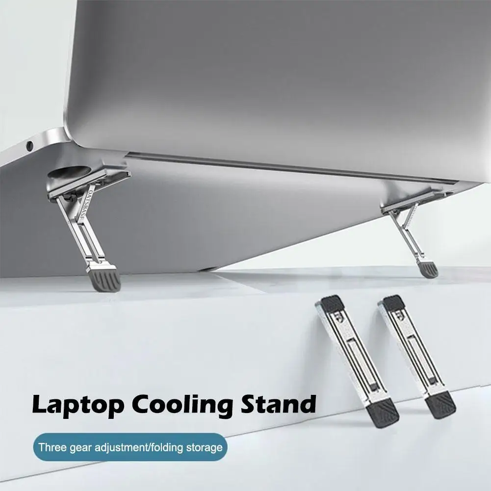 

Металлическая складная подставка для ноутбука, универсальный нескользящий охлаждающий кронштейн, поддержка для MacBook Pro Air, держатель для ноутбуков