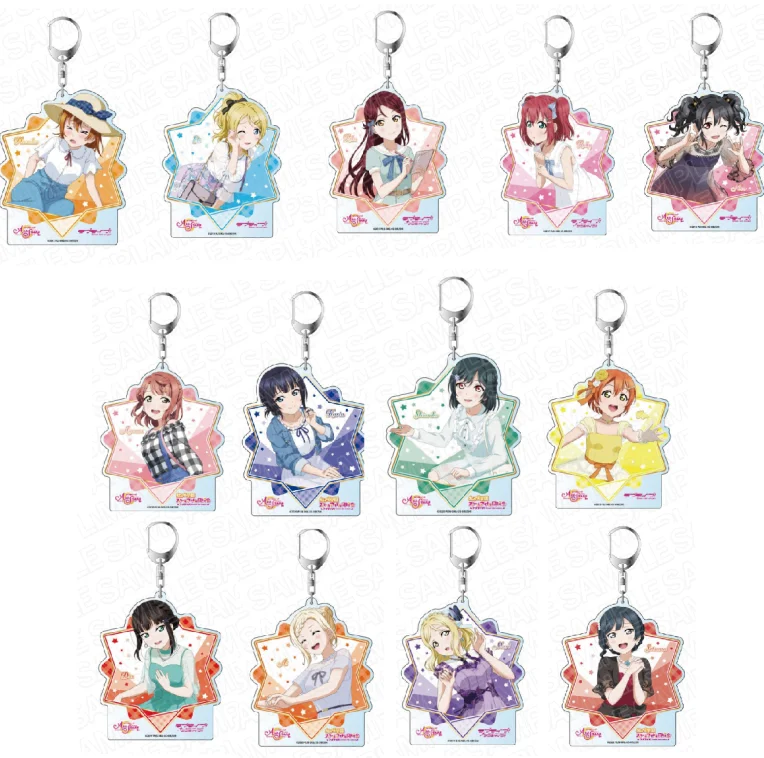 

Love Live! Nijigasaki High School Idol Club Takasaki Yū Uehara Ayumu Keychain Cosplay Acrylic Figure Keyring Kids Toy 2628