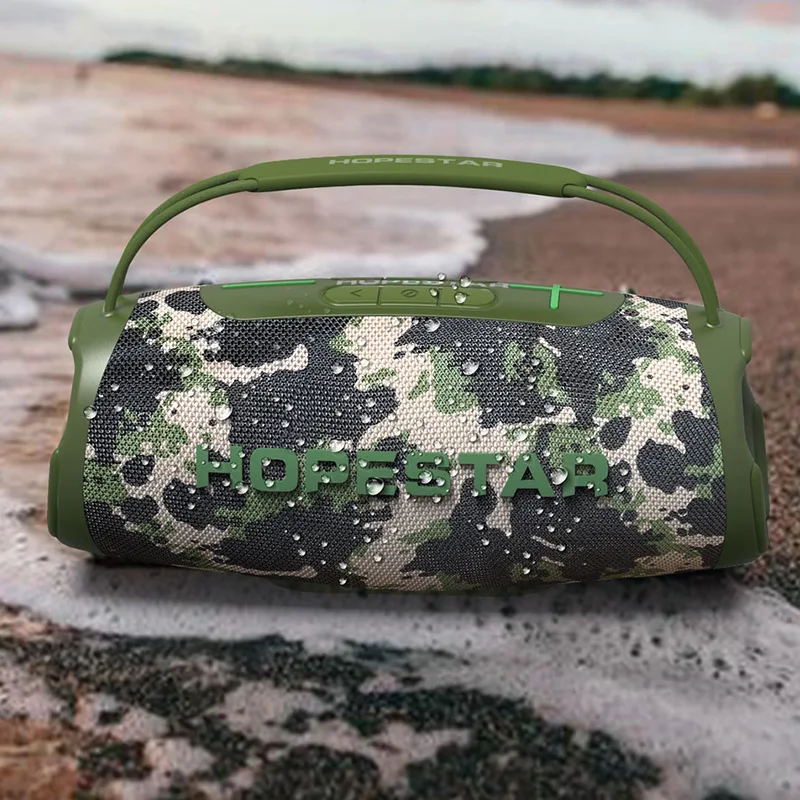 Фото Уличные водонепроницаемые Bluetooth-колонки HOPESTAR H53, мощный беспроводной сабвуфер мощностью 35 Вт, TWS, басовый динамик с длительной производительностью 5200 мАч №4