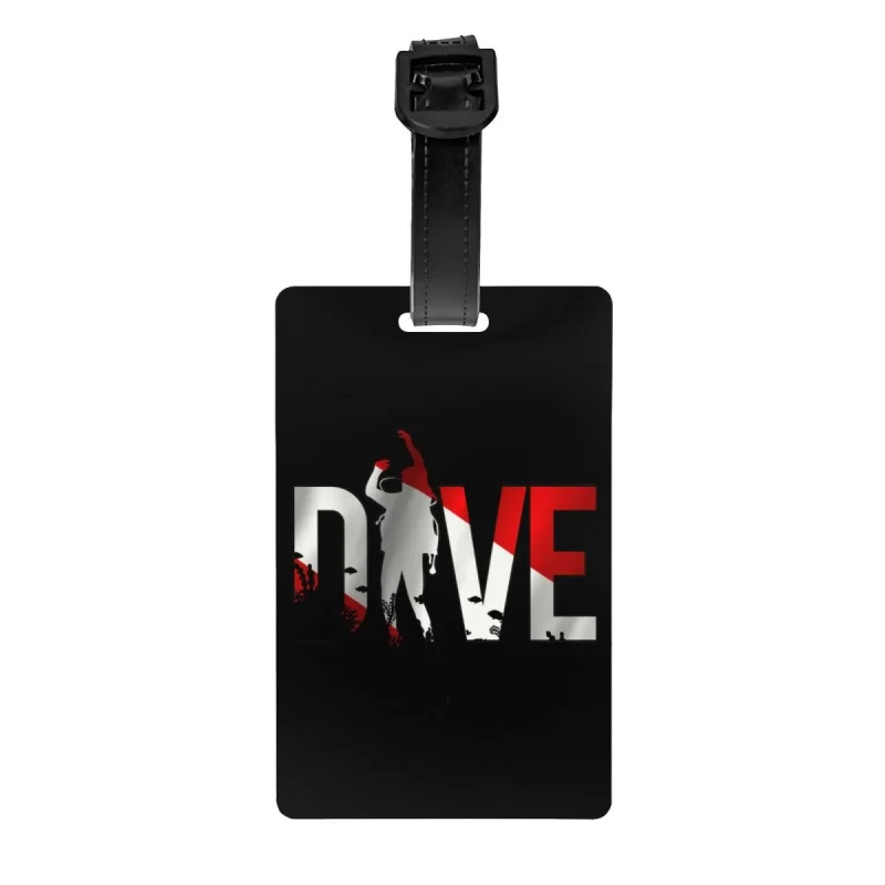 

Scuba Diving And Snorkelling Sports Luggage Tag Privacy Protection DIVE Scuba Diver Baggage Tags Travel Bag Labels Suitcase