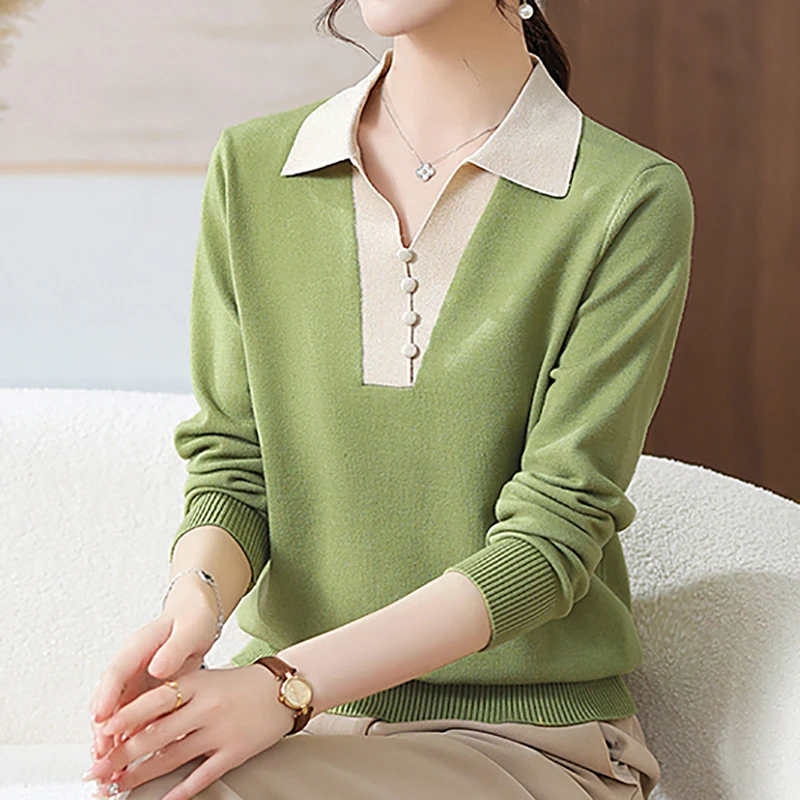 

Long Sleeve Pullover Sweater Women 2023 Autumn Winter Clothes For Womens Korean Style Loose Knitted Tops Female Sueters De Mujer