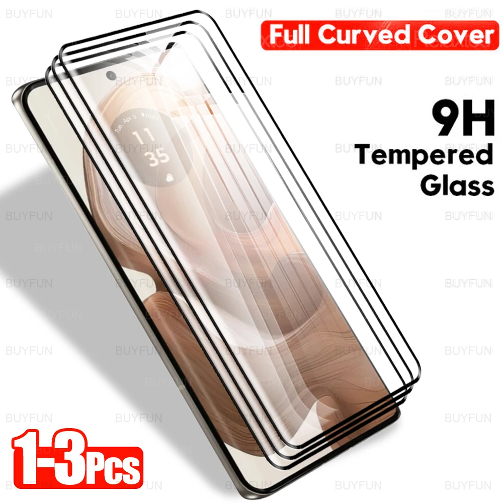 1-3 шт. для Motorola Edge 50 Ультра тонкий изогнутый чехол из закаленного стекла Moto Edge50ultra