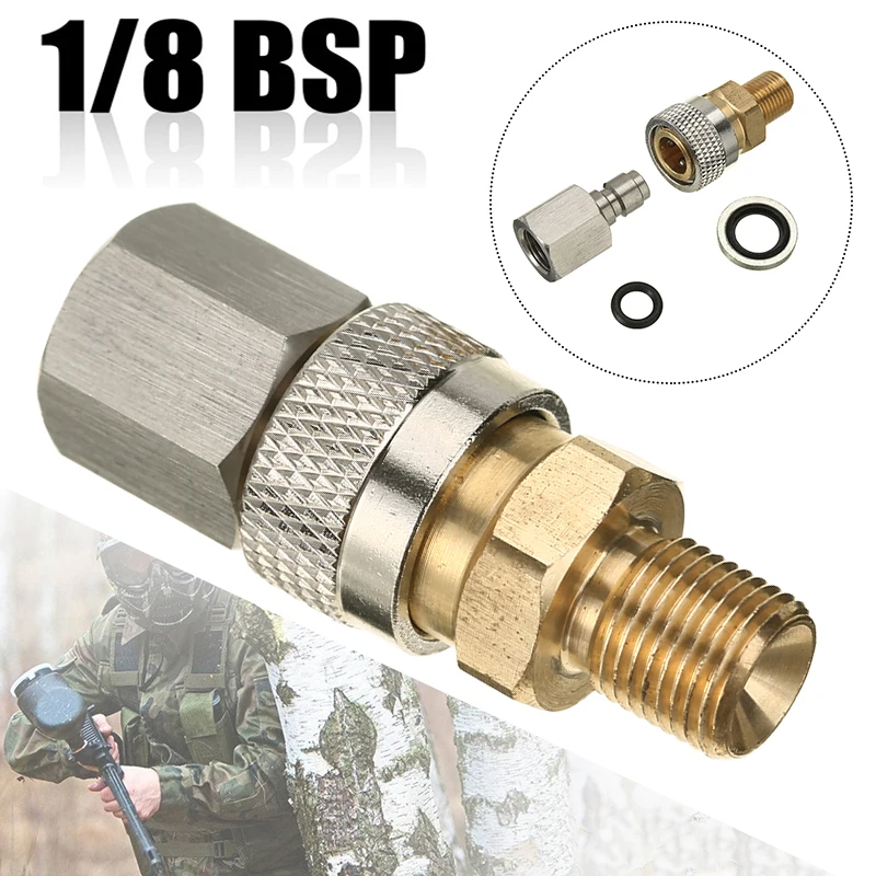 4pcs 1/8 BSP PCP Pneumatic Fitting Air Tool Rifle Filling Charging Hose Quick Release Coupler Adapter For Compressor - купить по