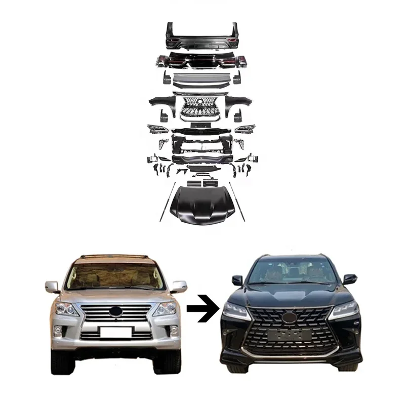 2008-2015Y LX570 Обновление до 2021 года комплект кузова для обновления Lexus автомобильные