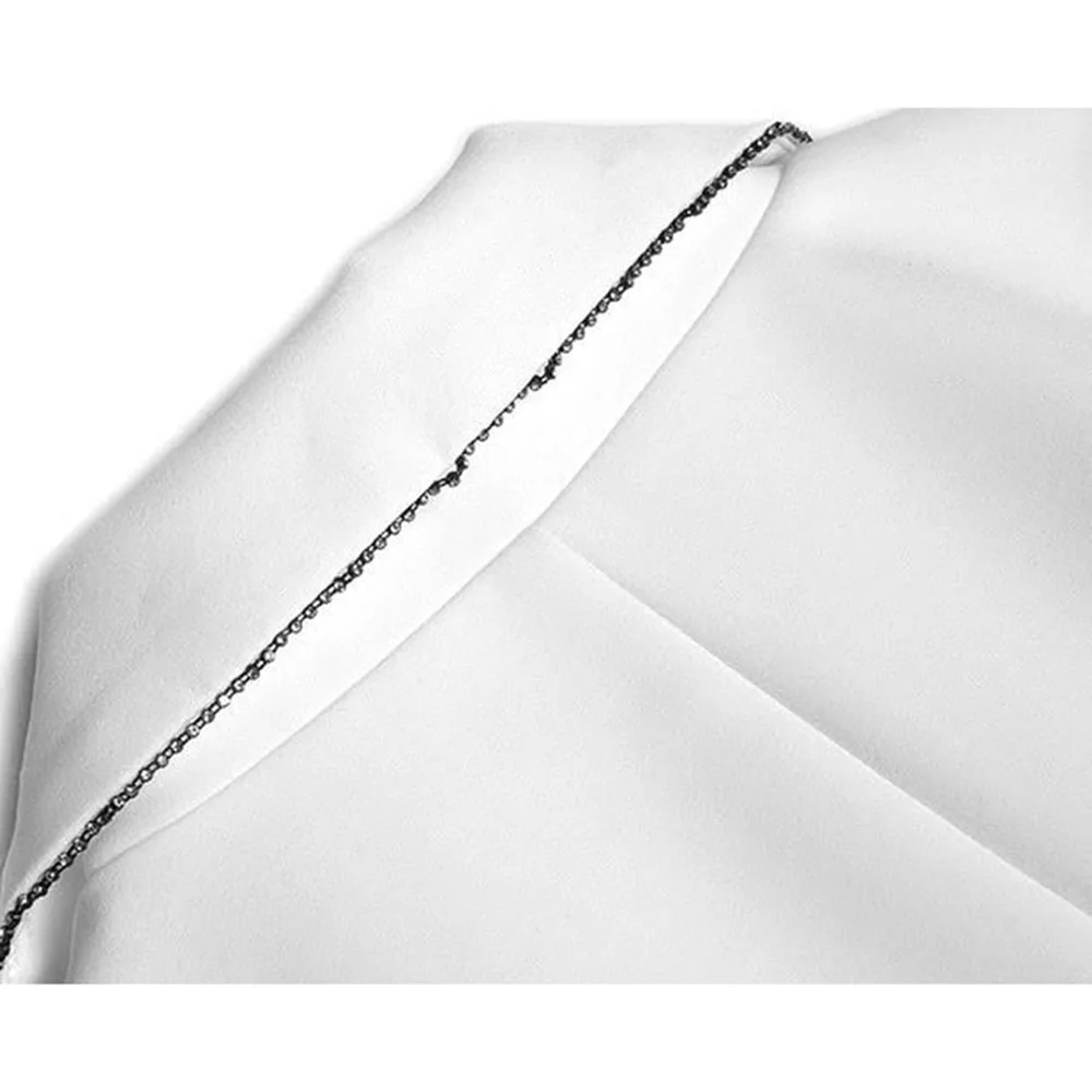 Women's Two Piece Suit Jumpsuit Single Button Beading Office Business Suit For Wedding Party Big Leg Slim Fit Suit Set