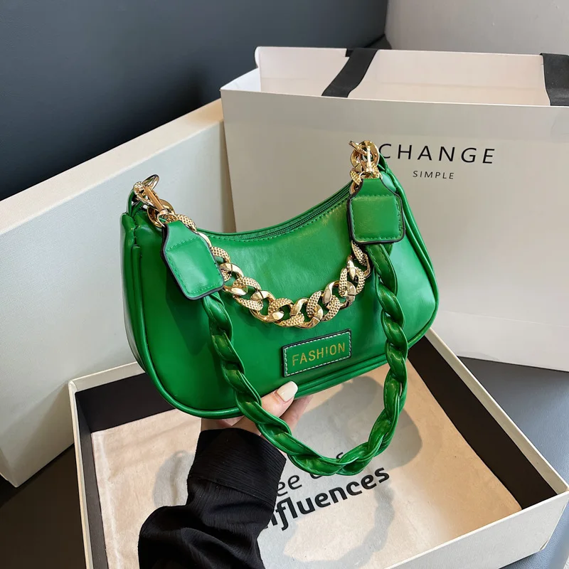

Chain Handheld Fashion Dumpling Bag 2023 New Vintage Fashion Leisure Simple Cross Shoulder Underarm Carrying Bag
