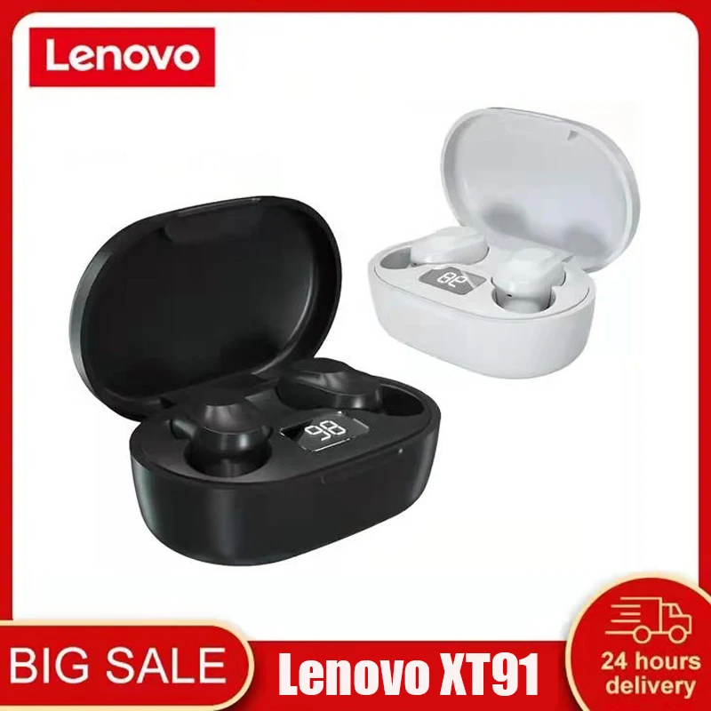 

Original Lenovo XT91 TWS Earphone Wireless Bluetooth Headphones AI Control Gaming Headset Stereo bass With Mic Noise Reduction
