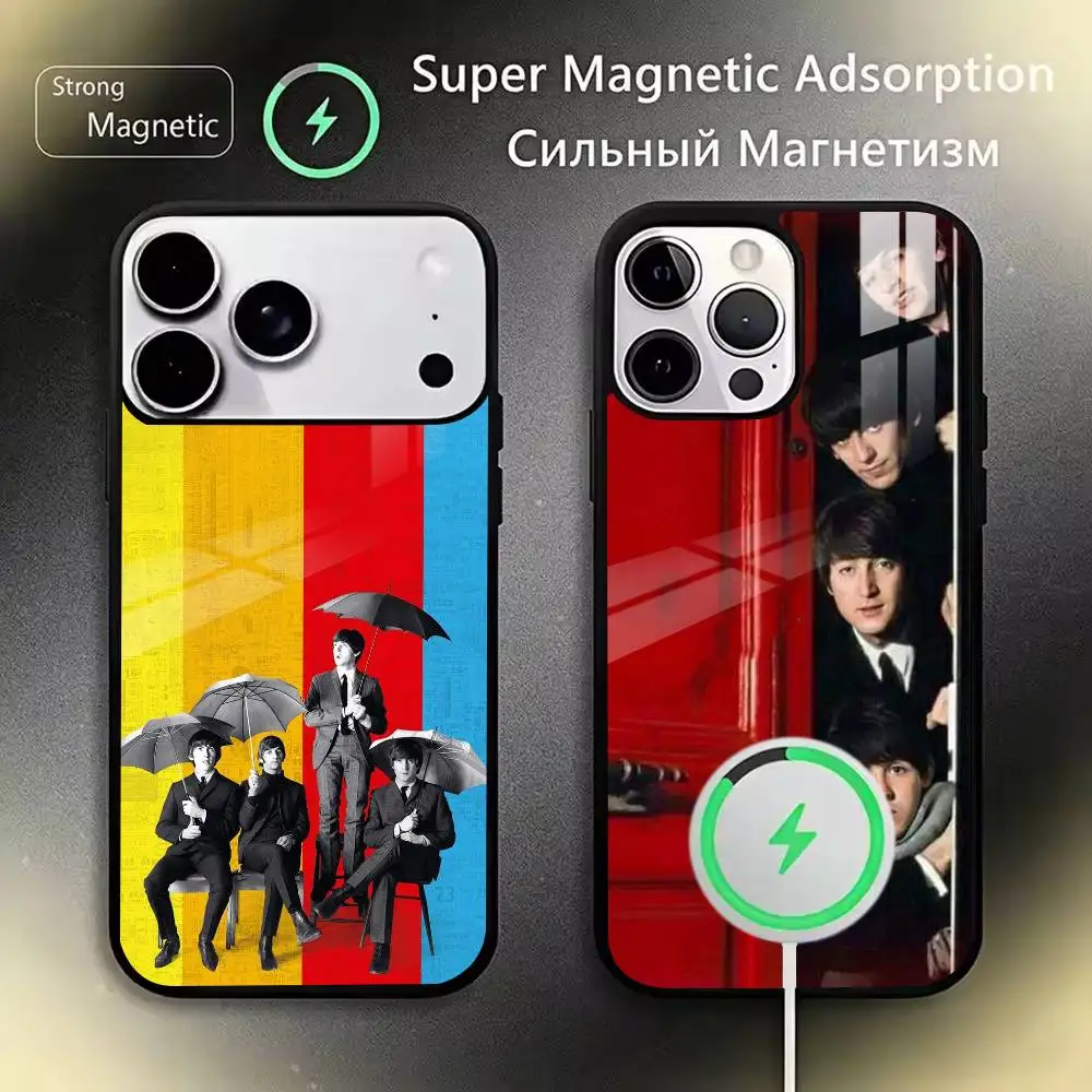 Фото Чехол для телефона Pop Rock Psychedelic Band The B-BeatlesS для iPhone 11, 12, 13, 14, 15, 16, 17 Plus, Pro, Max с поддержкой беспроводной зарядки