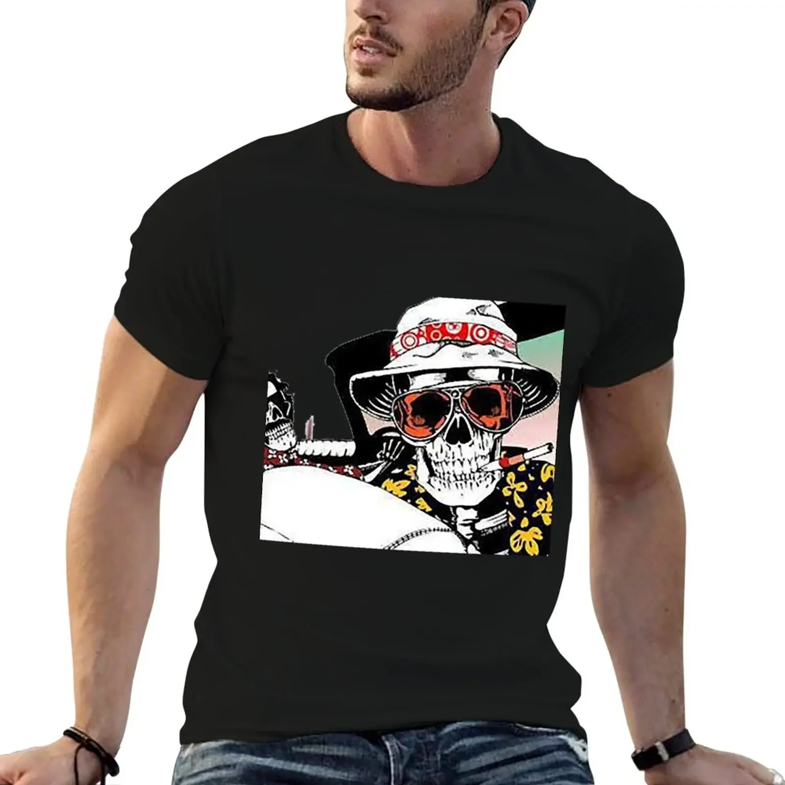 Футболка Gonzo Hunter Thompson синяя арховая милая одежда милые топы корейские модные