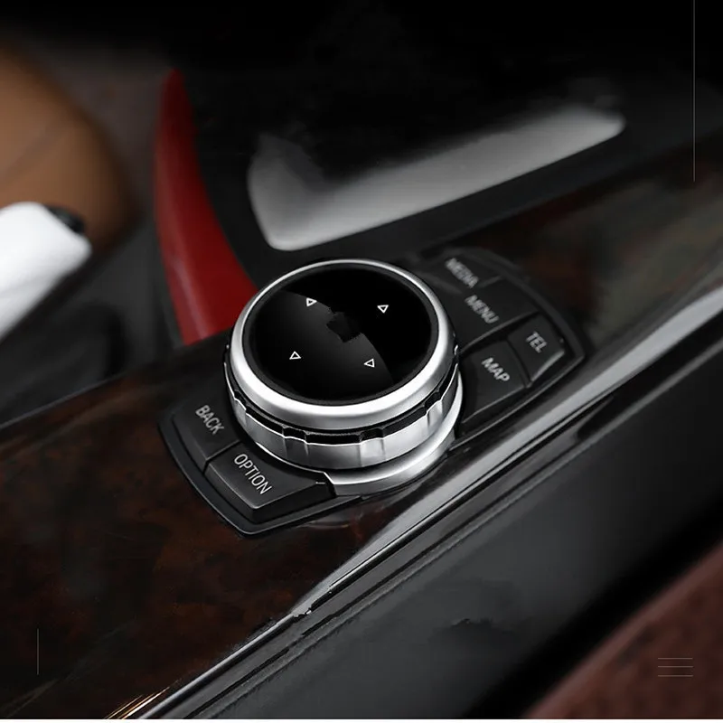Автомобильные мультимедийные пуговицы iDrive наклейки с эмблемой для BMW X1 X3 X5 X6 F30 E90