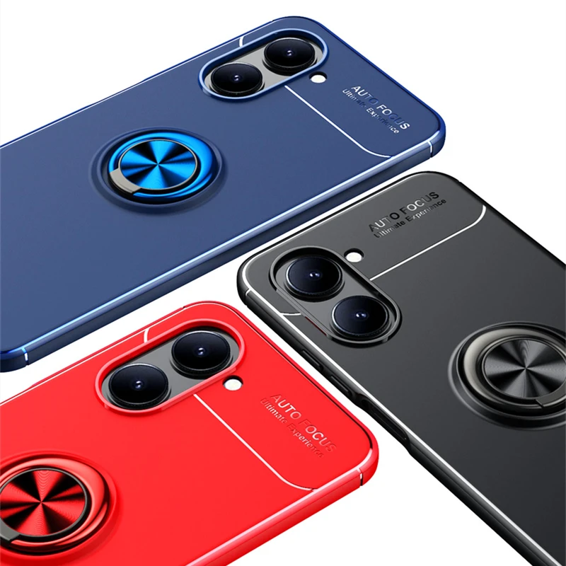 For Cover Realme C33 Case For OPPO Realme C33 Capas New Back Shockproof TPU Soft Ring Magnetic Holder For Fundas Realme C 33 C33