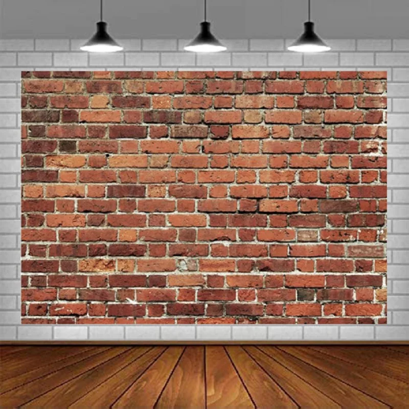 

Red Brick Wall Photography Backdrop Baby Birthday Party Wedding Graduation Home Background Decoration Photo Booth Studio Banner