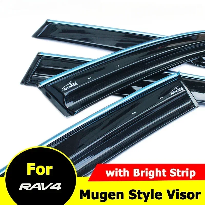 

Козырек в стиле Mugen, подходит для Toyota Rav4 RAV 4 2006-2024 2013-2019 XA40 XA50, навесы, вентиляционные шторы, дефлектор от солнца и дождя